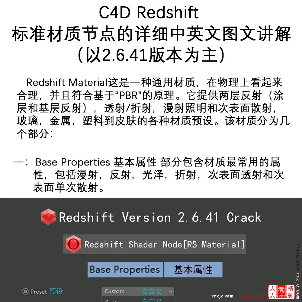 001C4D-Redshift-标准材质节点的详细中英文图文讲解_01.jpg