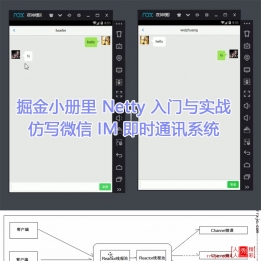 【194001]掘金小册里 Netty 入门与实战:仿写微信IM即时通讯系统