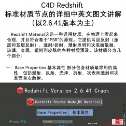 C4D Redshift 标准材质节点的详细中英文图文详细讲解