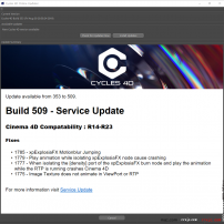 Cycles 4D从353更新到509。Update available from 353 to 509.